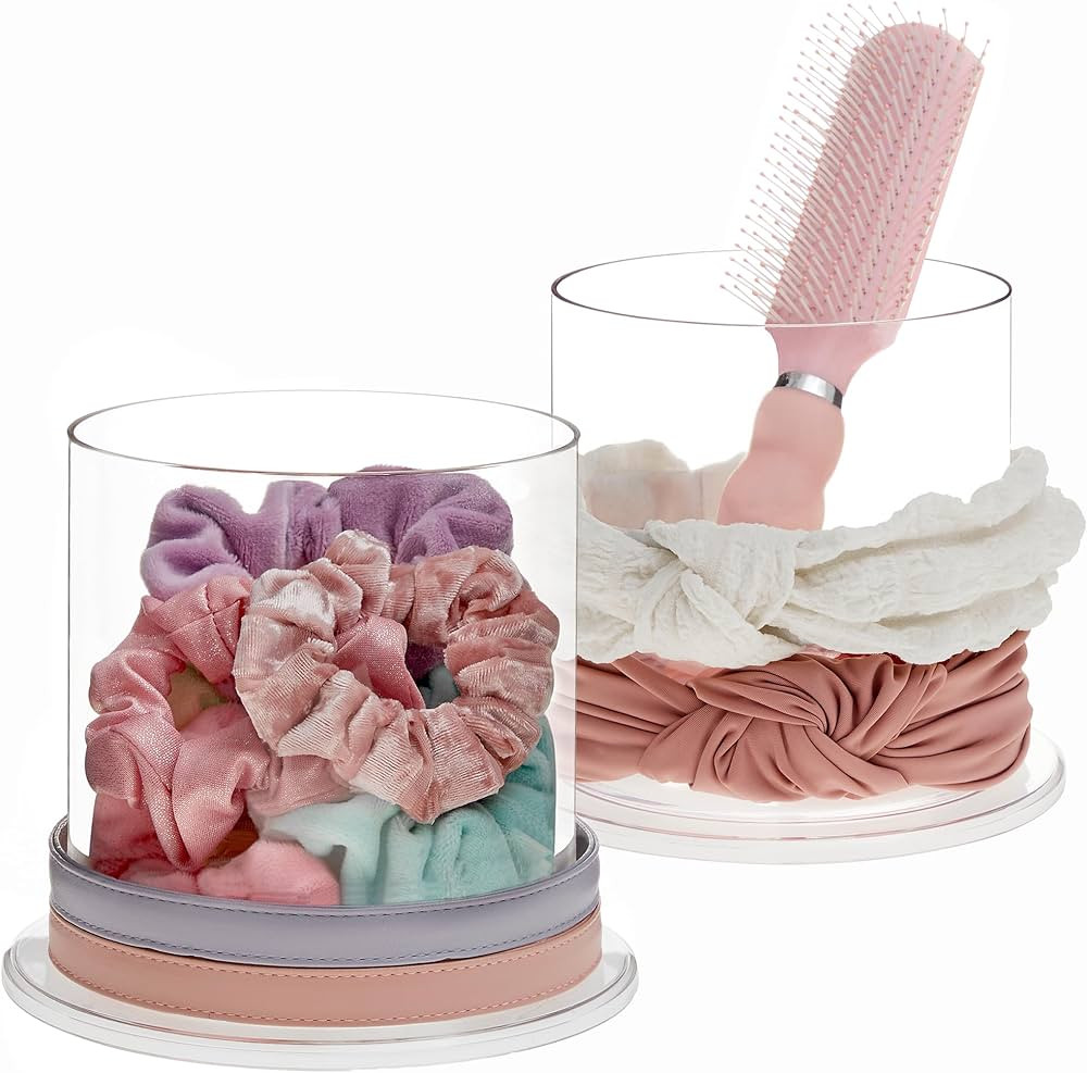 STORi Bella 2-Pack Headband and Scrunchie Holder | Clear Plastic Organizer Display Stand | Holds ... | Amazon (US)