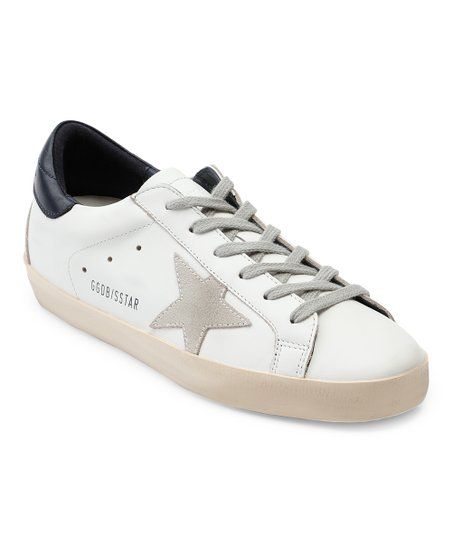 Golden Goose White & Dark Blue Super-Star Leather Sneaker - Women | Zulily