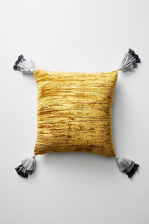 Tasseled Velvet Pillow | Anthropologie (US)