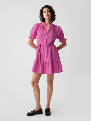 Crinkle Gauze Mini Dress | Gap (US)