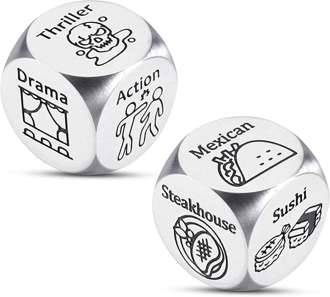 Sotcking Stuffers for Adults Women Men, 2PCS Food Decision Dices, Movie Nights Supplies, Funny Fo... | Amazon (US)