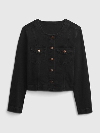 Collarless Denim Jacket with Washwell | Gap (US)