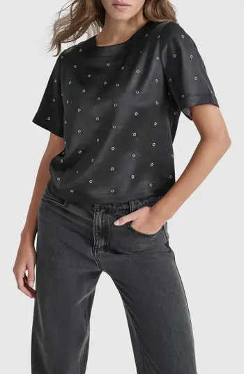DKNY Grommet Detail Satin Top | Nordstrom | Nordstrom