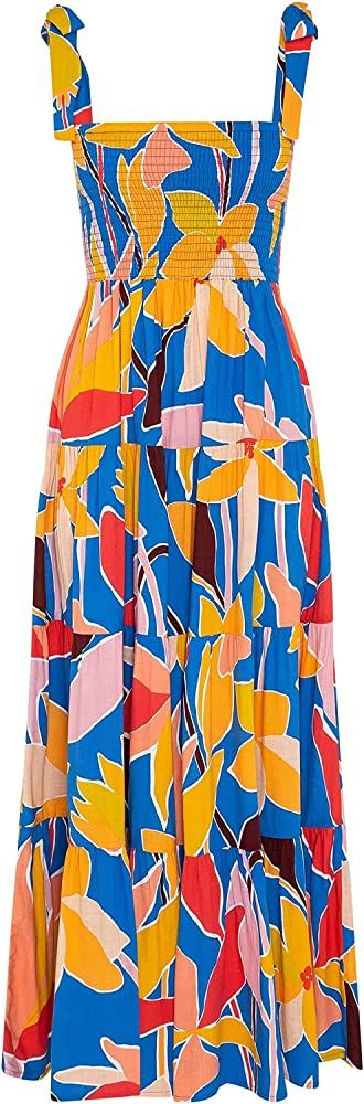 Summer Boho Square Neck Maxi Dress | Amazon (US)