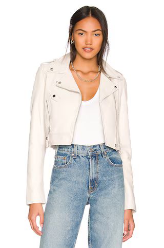 LAMARQUE Ciara Moto Jacket in Bone from Revolve.com | Revolve Clothing (Global)