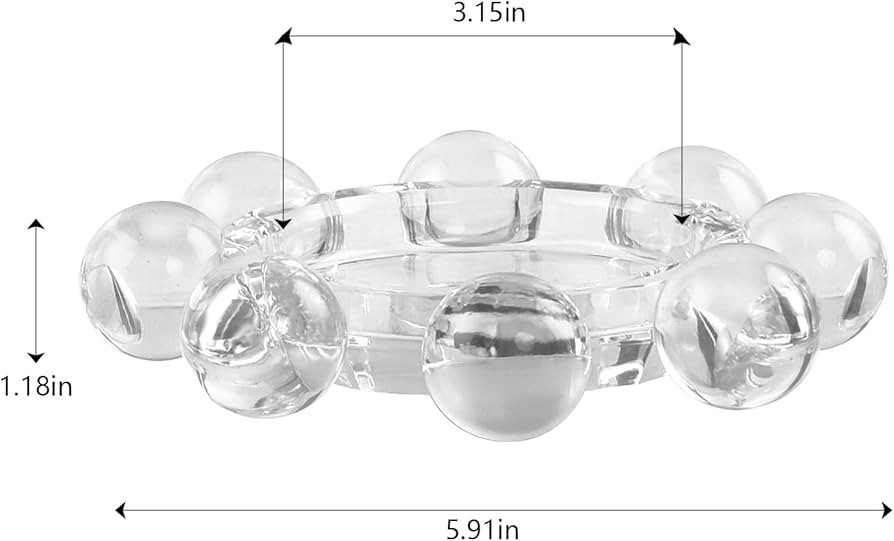 Kitcom Crystal Candle Holders Pack of 2 Pillar Candlestick Decorations for Home Party Dinner Chri... | Amazon (US)