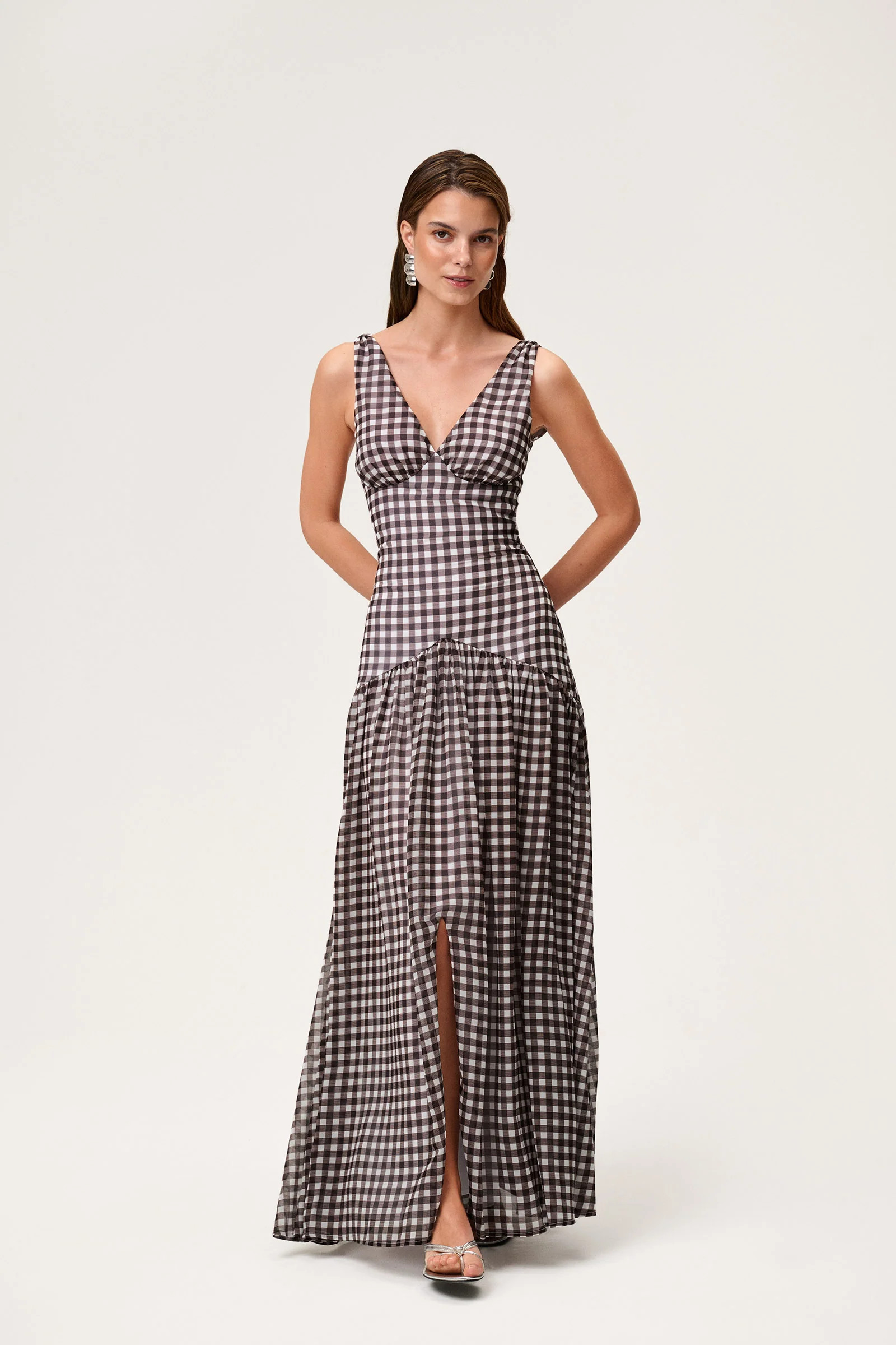 Toulouse maxi dress in brown - Shop now | ADOORE