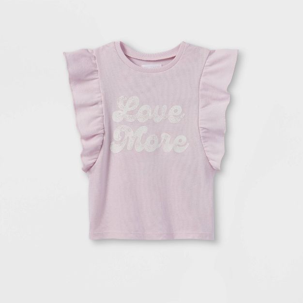 Grayson Mini Toddler Girls' Ruffle T-Shirt - Purple | Target