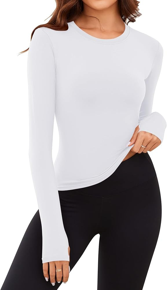 Rapbin Thermal Shirts for Women Long Sleeve Tops Ladies Fleece Undershirt for Winter Cold Weather... | Amazon (US)