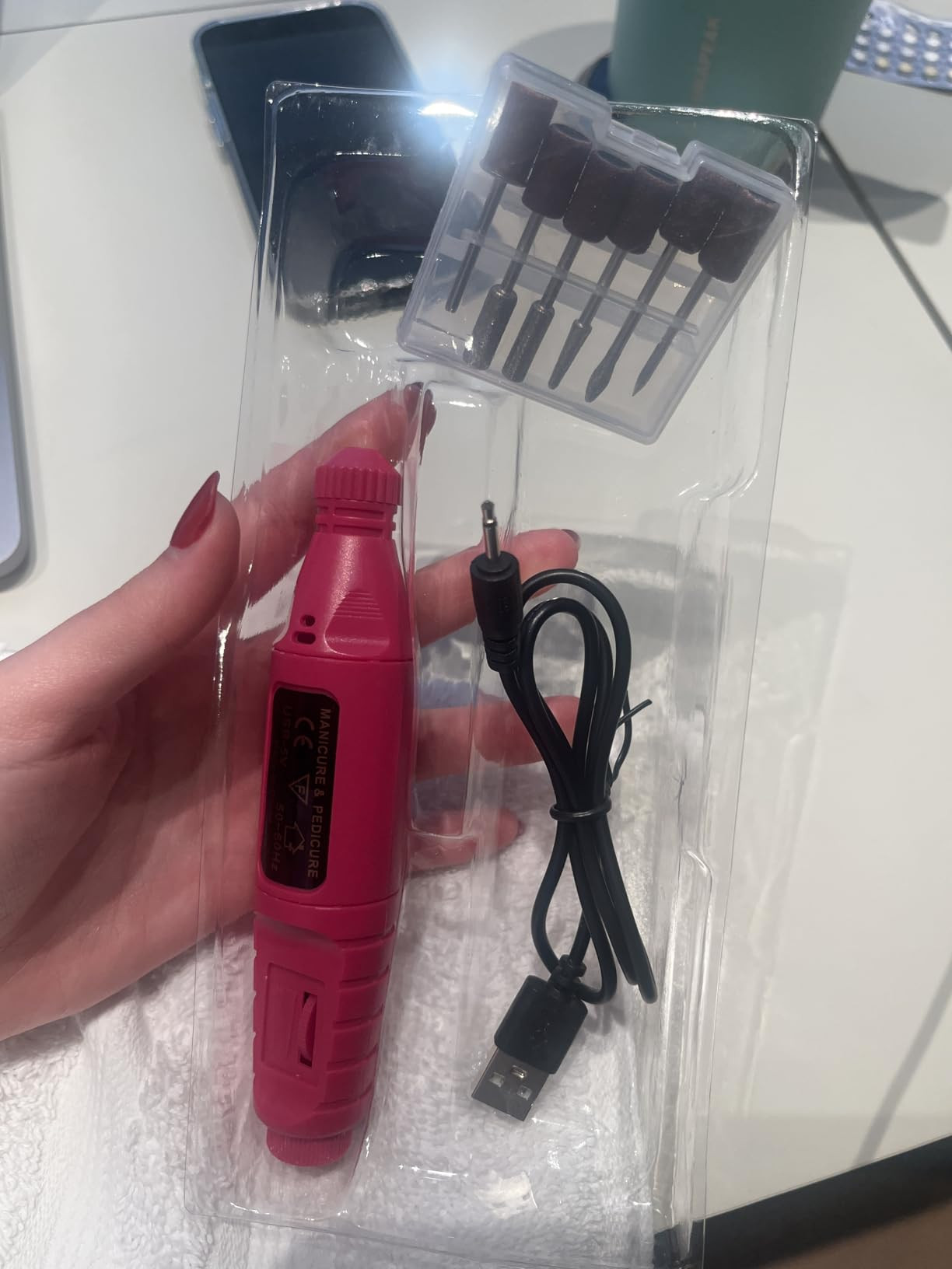 Lixadeira Unha Elétrica Motor Profissional Manicure Pedicure Broca Acessório Bloco Rotação Li... | Amazon (BR)