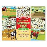 Melissa & Doug Reusable Sticker Pad: Farm - 280+ Stickers, 5 Scenes | Amazon (US)