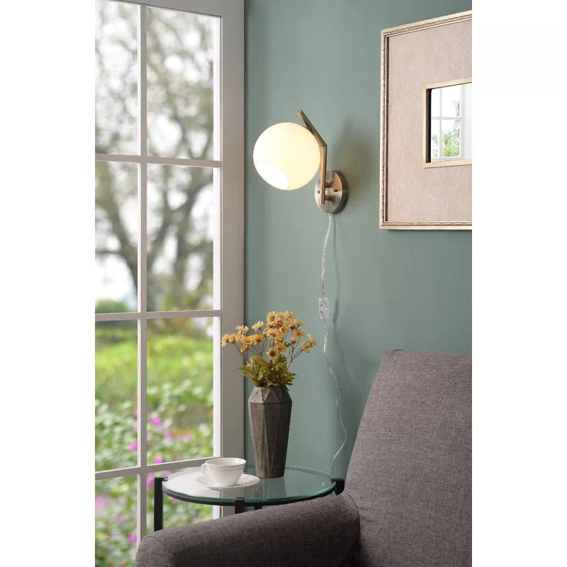 Feinberg 1-Light Plug-in Armed Sconce | Wayfair North America