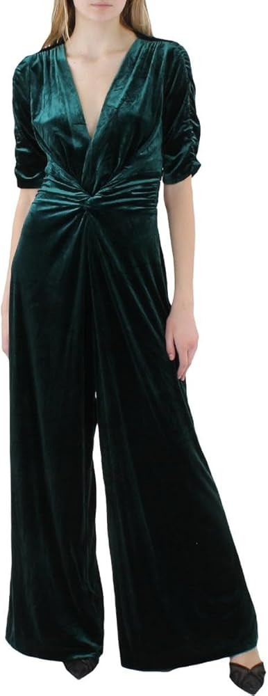 Vince Camuto womens Velvet Twist Front Jumpsuit | Amazon (US)