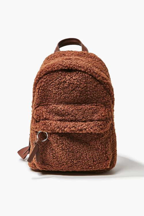 Faux Shearling Zippered Backpack | Forever 21 | Forever 21 (US)