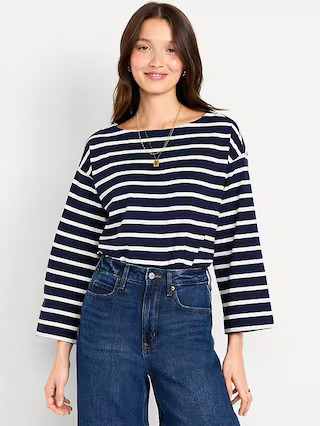 Long-Sleeve Mariner Loose T-Shirt | Old Navy (US)