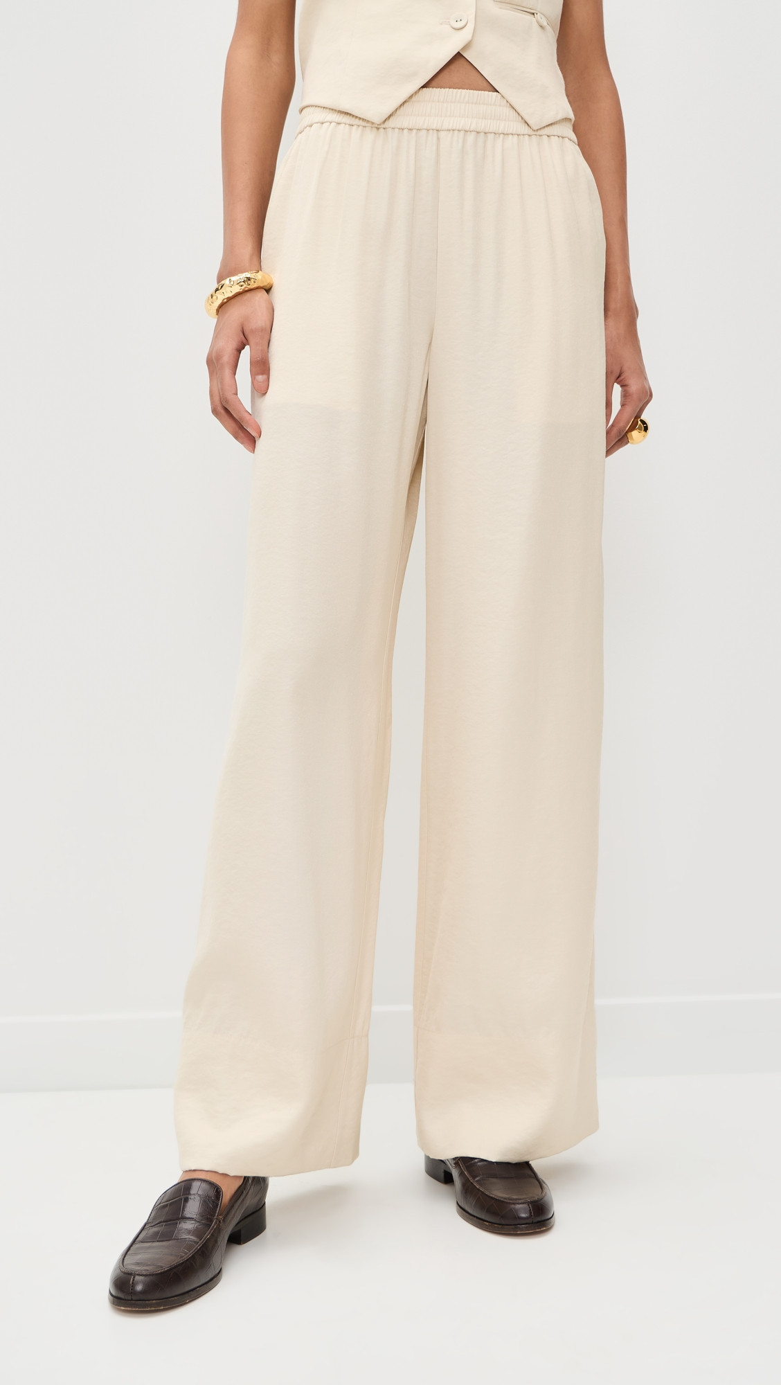 LE BOP Arden Satin Pants Mahogany XS | Shopbop