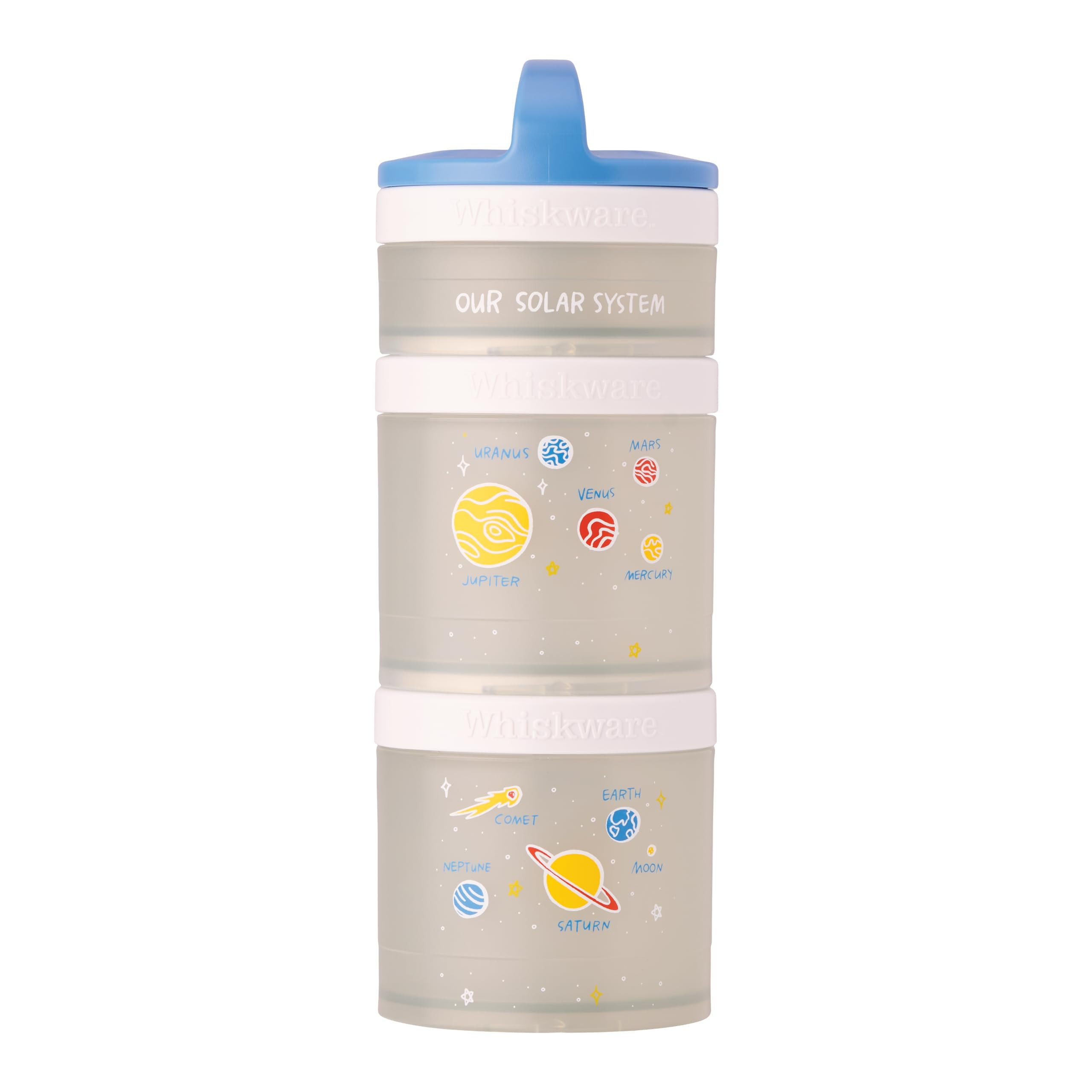 Whiskware Stackable Snack Containers for Kids and Toddlers, 3 Stackable Snack Cups for School and... | Amazon (US)