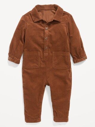 Corduroy Long-Sleeve Workwear Jumpsuit for Baby | Old Navy (US)