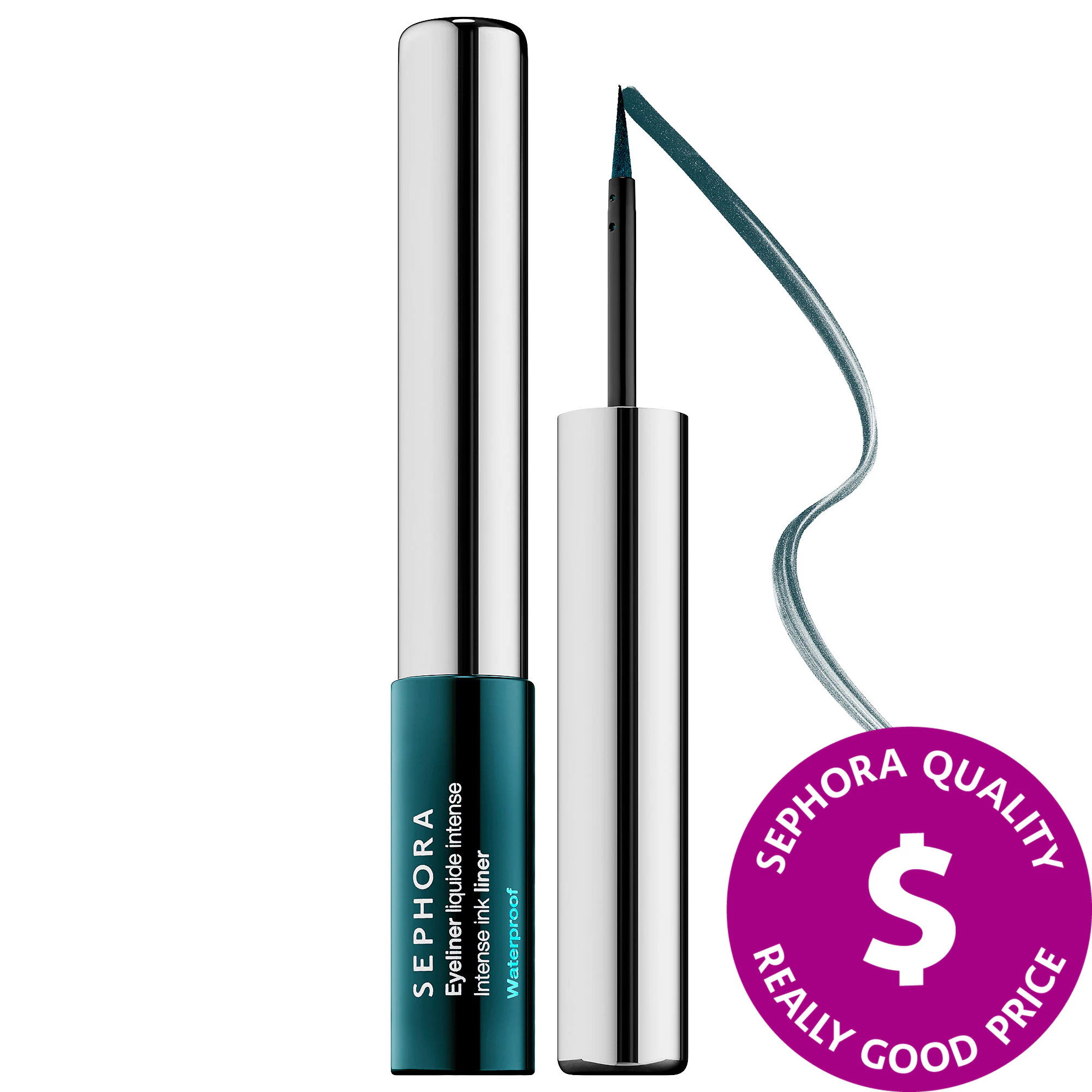 SEPHORA COLLECTION Intense Ink Liquid Waterproof Eyeliner 06 - Satin Forest Green 0.09 oz/ 2.8 mL | Sephora (US)