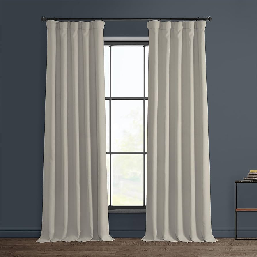 HPD Half Price Drapes Faux Linen Room Darkening Curtains - 108 Inches Long Luxury Linen Curtains ... | Amazon (US)