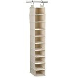 Household Essentials 3328-1 Cotton Canvas Hanging Closet Shoe Organizer | 10-Shelf | Natural | Amazon (US)