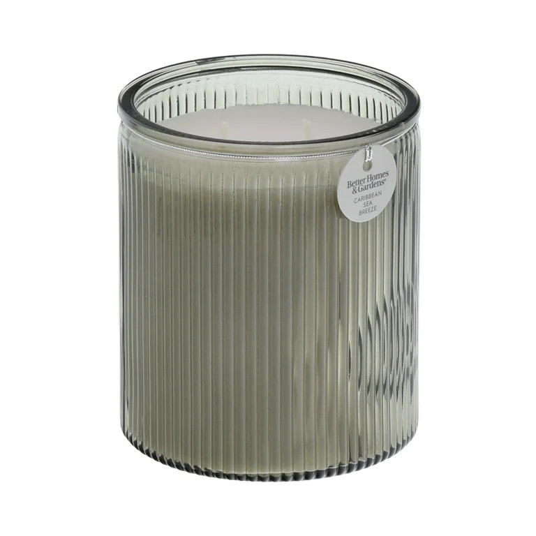 Better Homes & Gardens Caribbean Sea Breeze Scented 2-Wick 17.1oz Ribbed Jar Candle | Walmart (US)