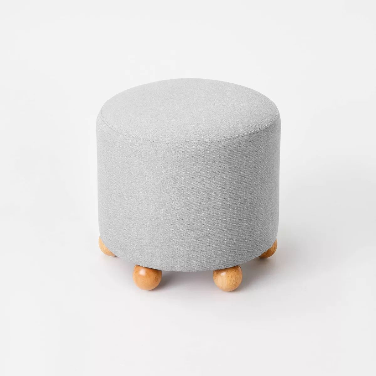 Havenstone Upholstered Ottoman with Ball Feet Gray - Threshold™ designed with Studio McGee | Target