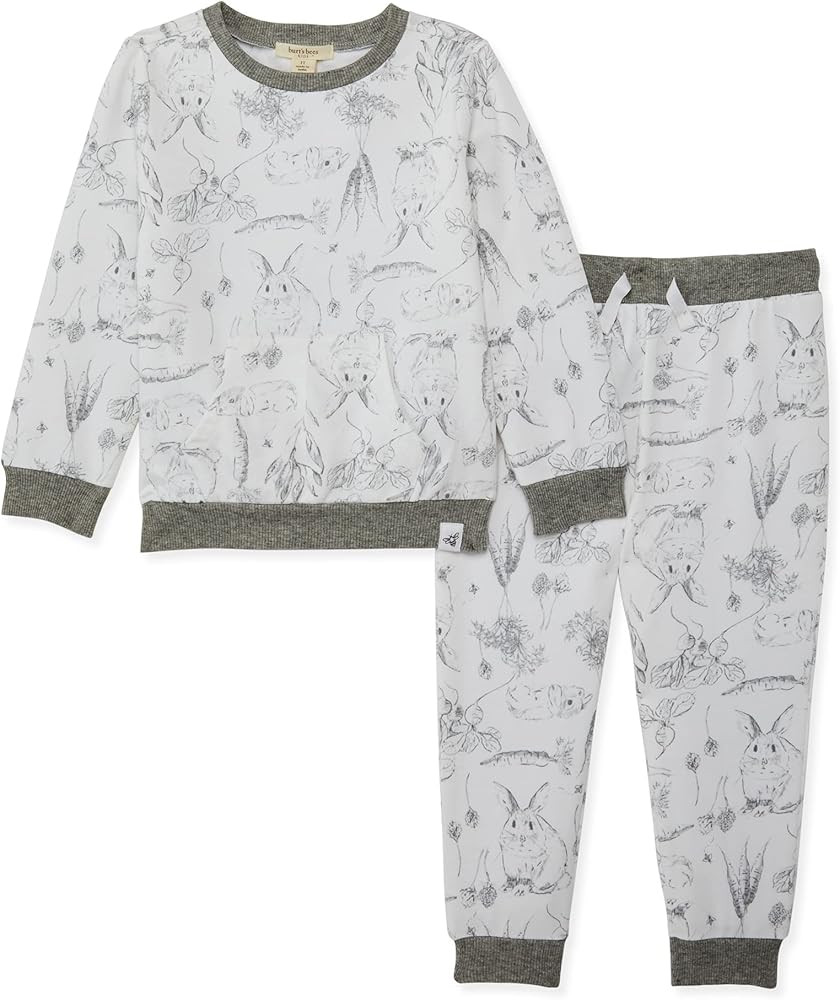 Burt's Bees Baby Baby Boys' Long Sleeve Tee and Tie-Up Pant Set | Amazon (US)