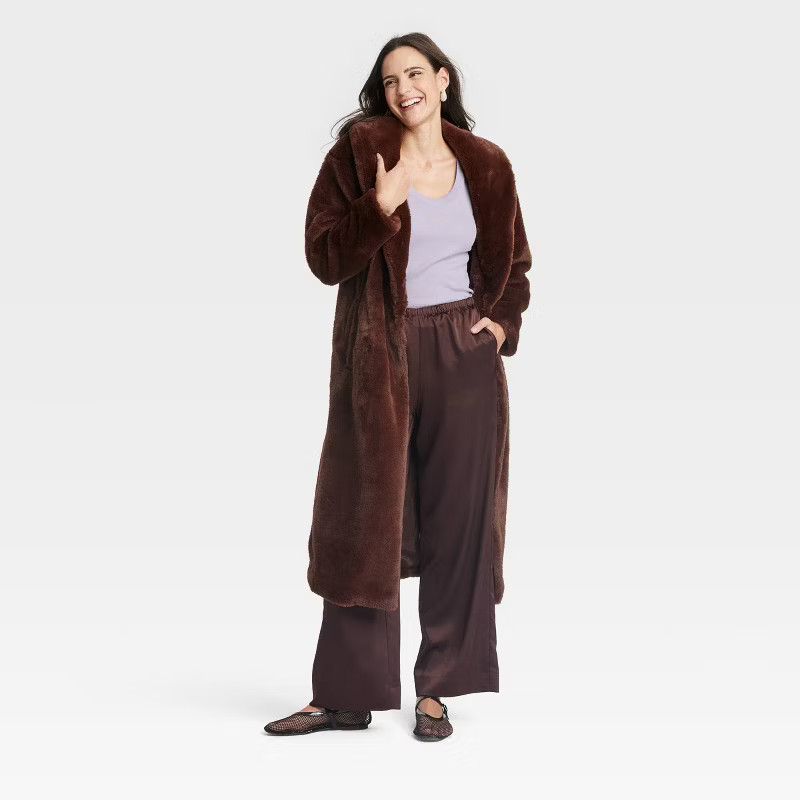 Women's Mid-Rise Satin Pull-On Pants - A New Day™ | Target