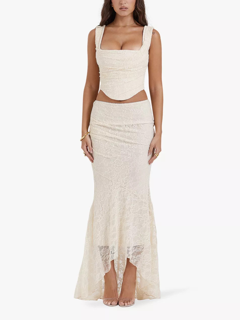 Una corseted stretch-woven top | Selfridges