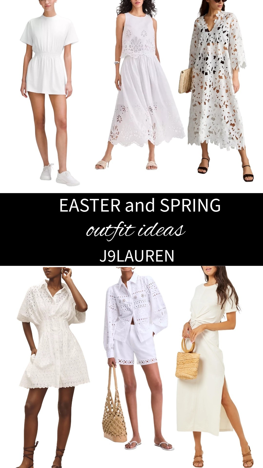  Outfit Ideas for Easter and Spring Brunch

There’s something about a white outfit this time of year that feels fresh, effortless, and easy to reach for. I always come back to simple white pieces that feel elevated without overthinking it, especially for Easter and spring plans.

Eyelet is one of my favorite details because it adds texture while still keeping that clean, minimal look. A white eyelet dress, a soft matching set, or a flowy skirt with a lightweight top are pieces I find myself wearing on repeat.

For Easter brunch, spring gatherings, or even a casual day out, keeping everything in shades of white or cream makes getting dressed feel simple but still put together. I usually pair it with neutral sandals or sneakers and a woven bag to keep the look grounded and wearable.

It’s one of those outfits that always works and always feels like spring.

#easteroutfit #whiteoutfit #springoutfitideas #easterbrunch #springstyle

white outfit ideas for easter | spring outfit ideas | white dress outfit | easter brunch outfit | eyelet dress outfit

#LTKootd #LTKMidsize #LTKSeasonal