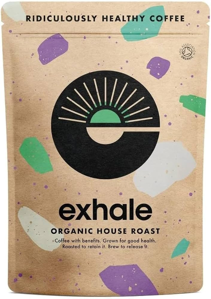 EXHALE Organic Wholebean Coffee - NEW LARGE 450G PACK - Mycotoxin Free & Suitable for Bulletproof... | Amazon (UK)