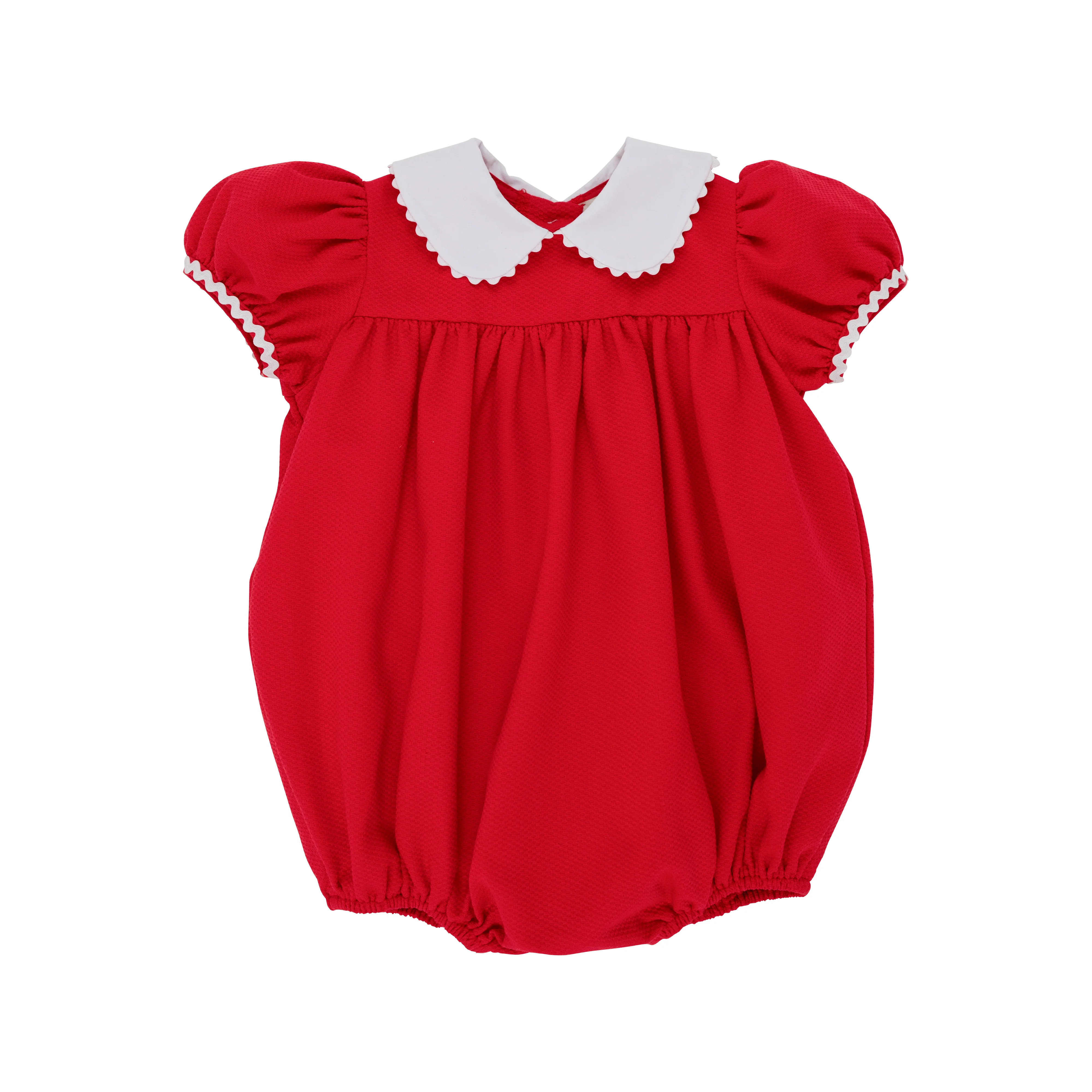 Cindy Lou Bubble (Pique) - Richmond Red with Worth Avenue White | The Beaufort Bonnet Company