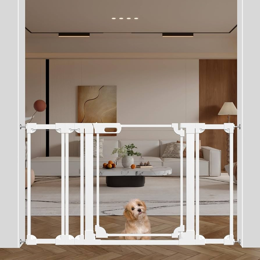 WAOWAO Clear Acrylic Baby Gate for Stairs Modern Design Acrylic Auto Close Pet Gate, 48.42-57.08"... | Amazon (US)