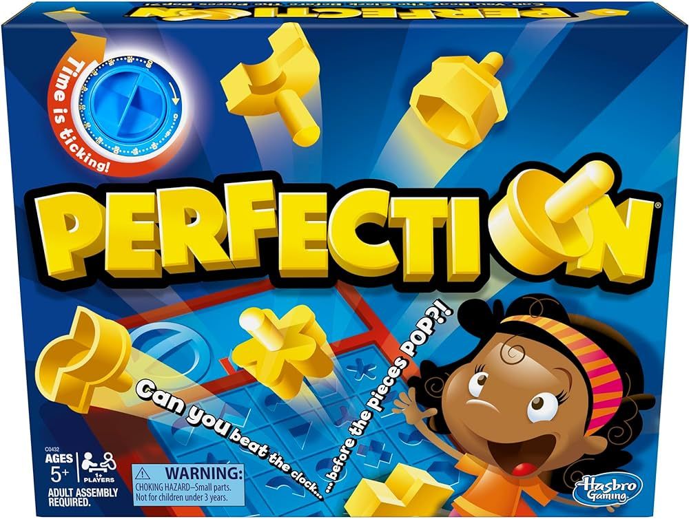 Hasbro Gaming Perfection Game for Preschoolers and Kids Ages 5 and Up, Popping Shapes and Pieces,... | Amazon (US)