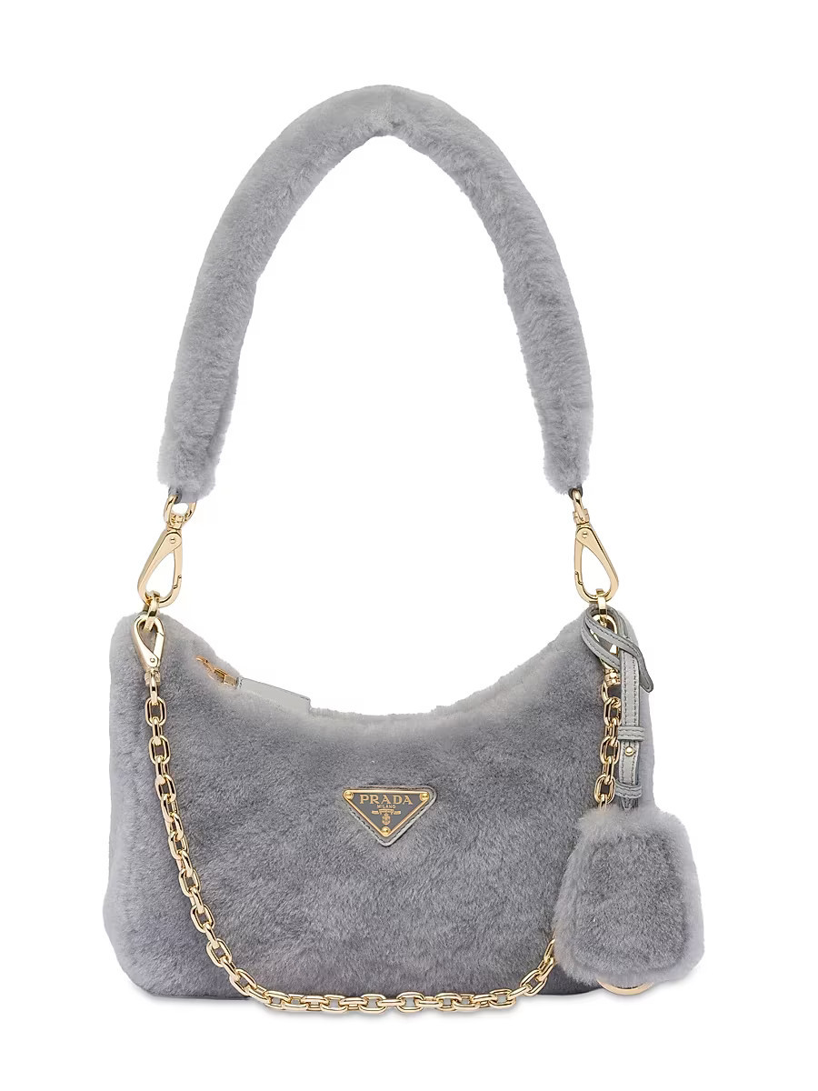 Women's Re-Edition Shearling Mini-Bag - Grey | Saks Fifth Avenue