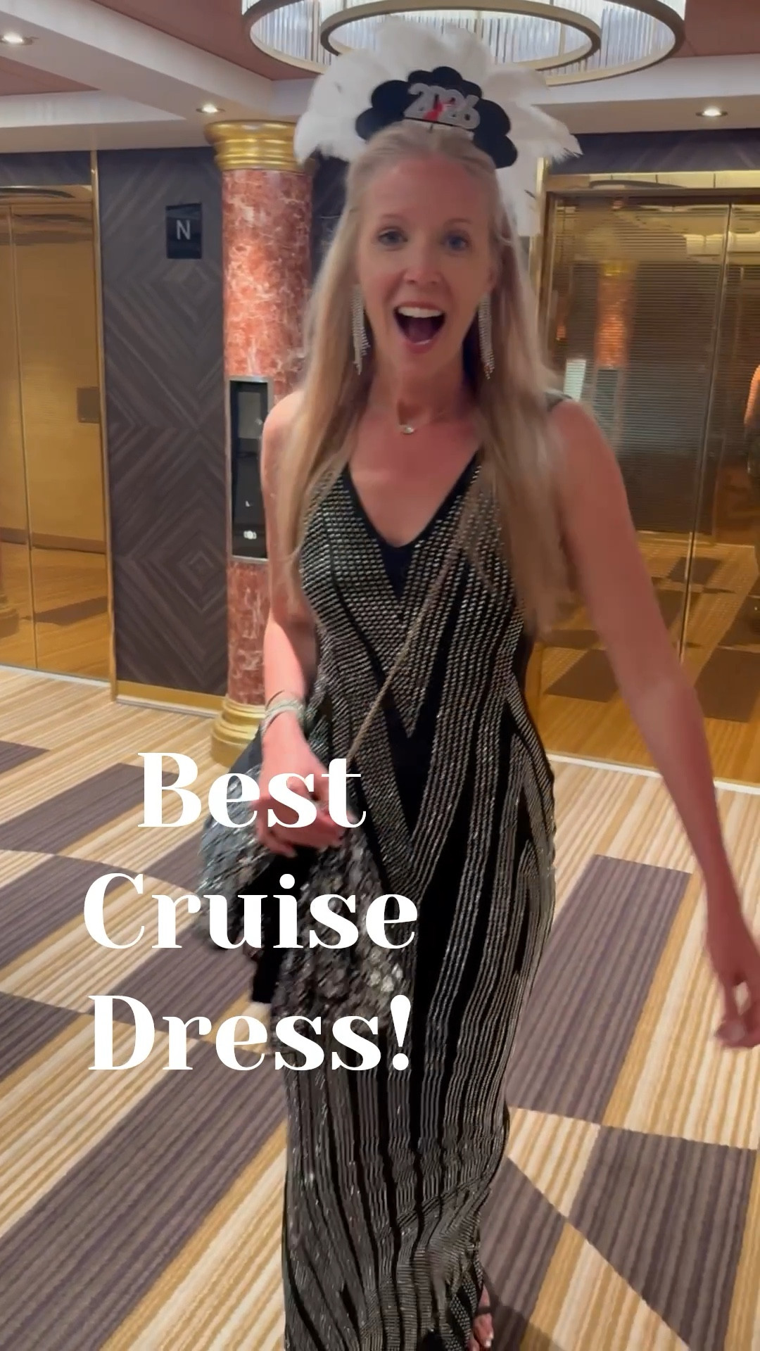 🔥Under $30!  This dress was so comfortable to wear on New Year’s Eve for our cruise!  It was totally packable, and I didn’t need to iron it at all!  
I love a good sparkly dress!

#LTKOver40 #LTKFindsUnder50 #LTKTravel