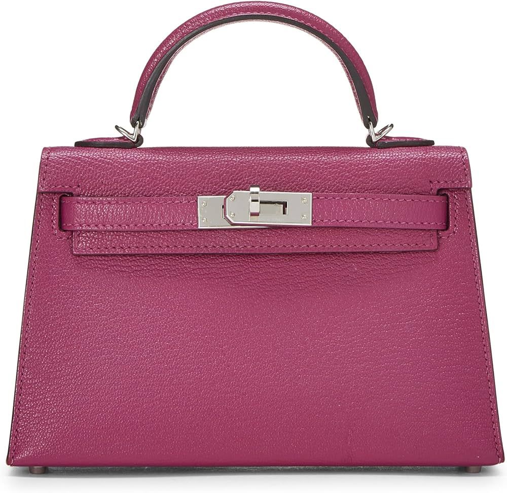 Amazon.com: Hermès, Pre-Loved Rose Pourpre Chevre Kelly Sellier 20 Mini, Purple : Luxury Stores | Amazon (US)