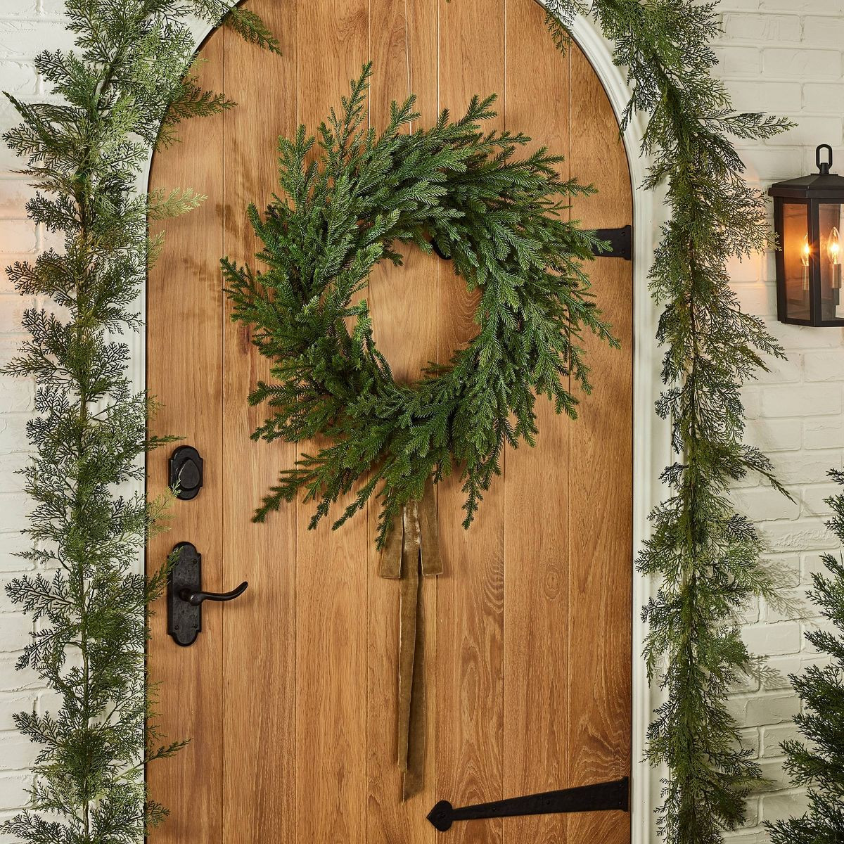 XL Pine Christmas Wreath with Ribbon - Threshold™ designed with Studio McGee | Target