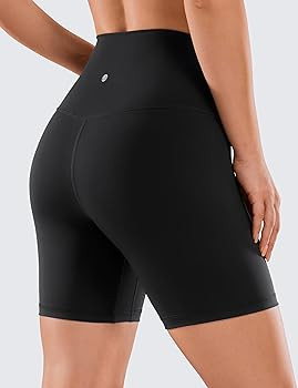 CRZ YOGA Women's Naked Feeling Biker Shorts - 6 Inches High Waist Yoga Workout Running Gym Spande... | Amazon (US)