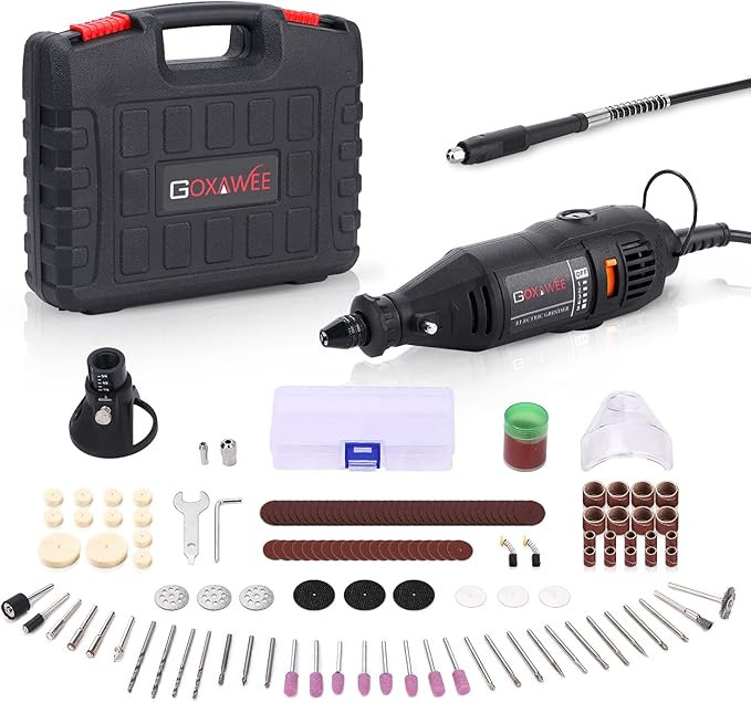 GOXAWEE Rotary Tool Kit with MultiPro Keyless Chuck and Flex Shaft -140pcs Accessories Variable S... | Amazon (US)