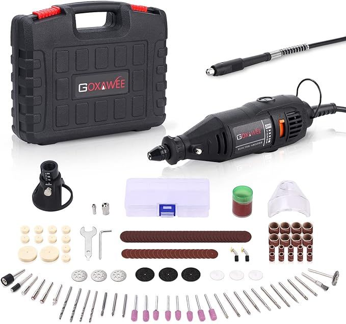 GOXAWEE Rotary Tool Kit with MultiPro Keyless Chuck and Flex Shaft -140pcs Accessories Variable S... | Amazon (US)