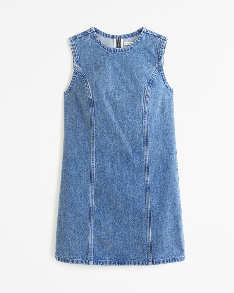 Denim Shift Mini Dress | Abercrombie & Fitch (US)