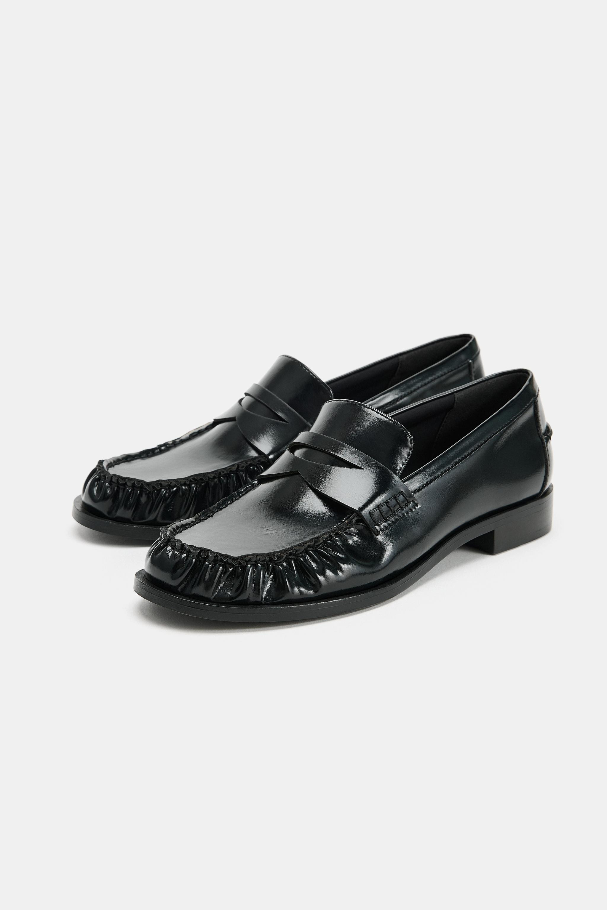 PATENT-EFFECT LOAFERS | Zara US