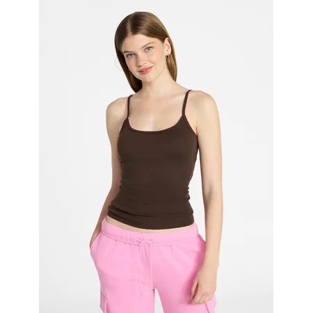 No Boundaries Pointelle Tank Top, Women's XXS-XXL | Walmart (US)