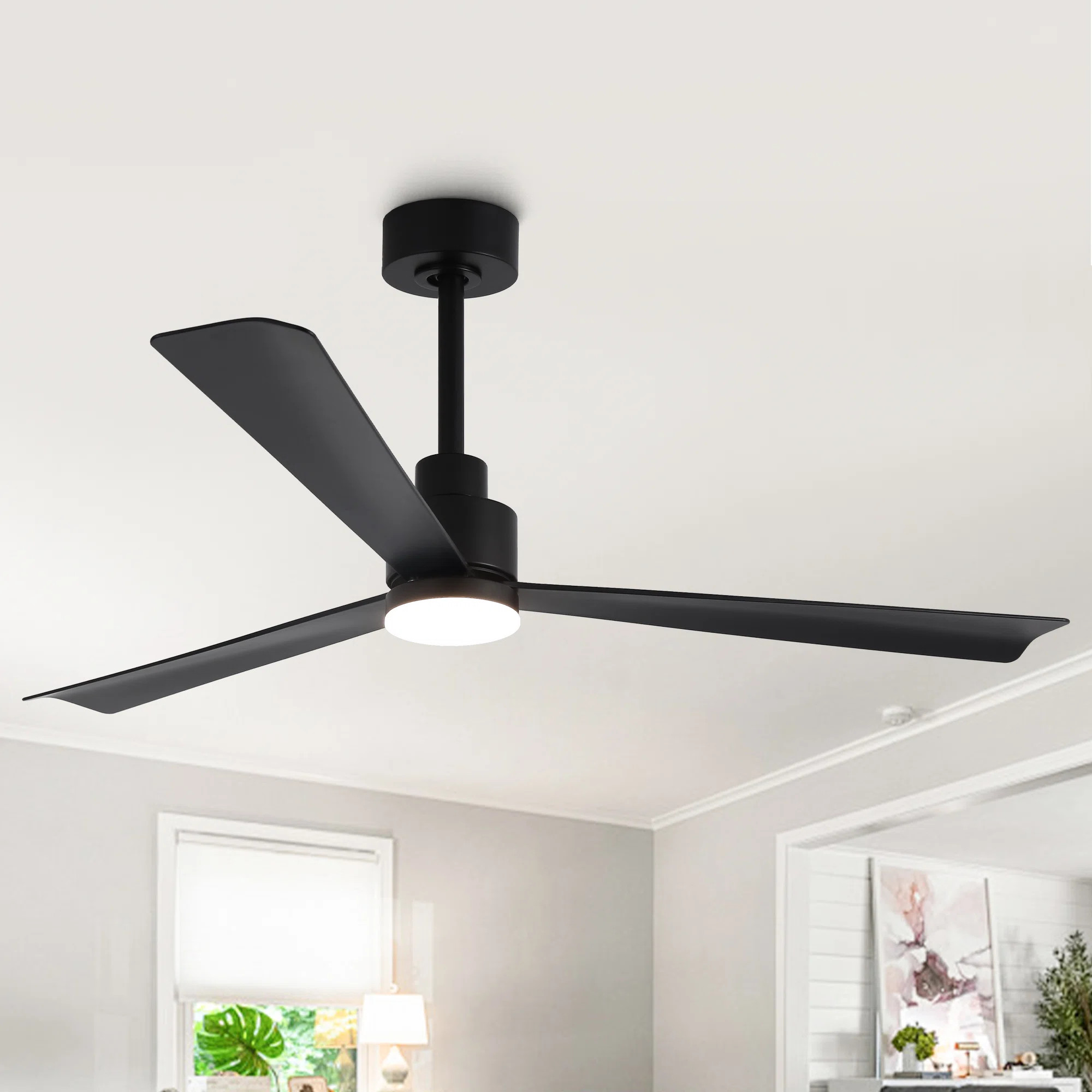 52" Propeller Dimmable LED Ceiling Fan with Lights and Remote Control, 6-Speed Reversible DC Moto... | Wayfair North America