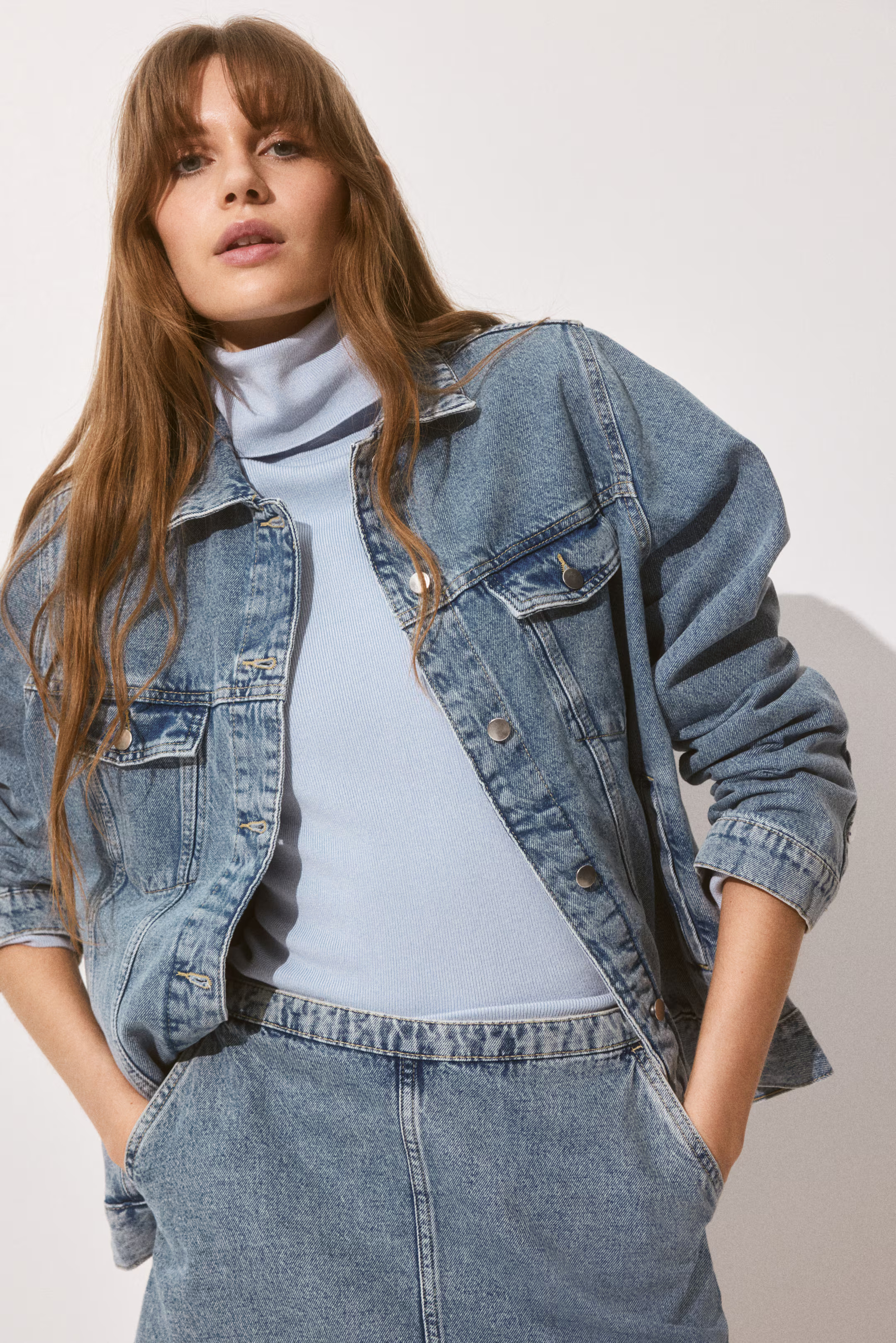 Shoulder-pad denim jacket | H&M (UK, MY, IN, SG, PH, TW, HK)