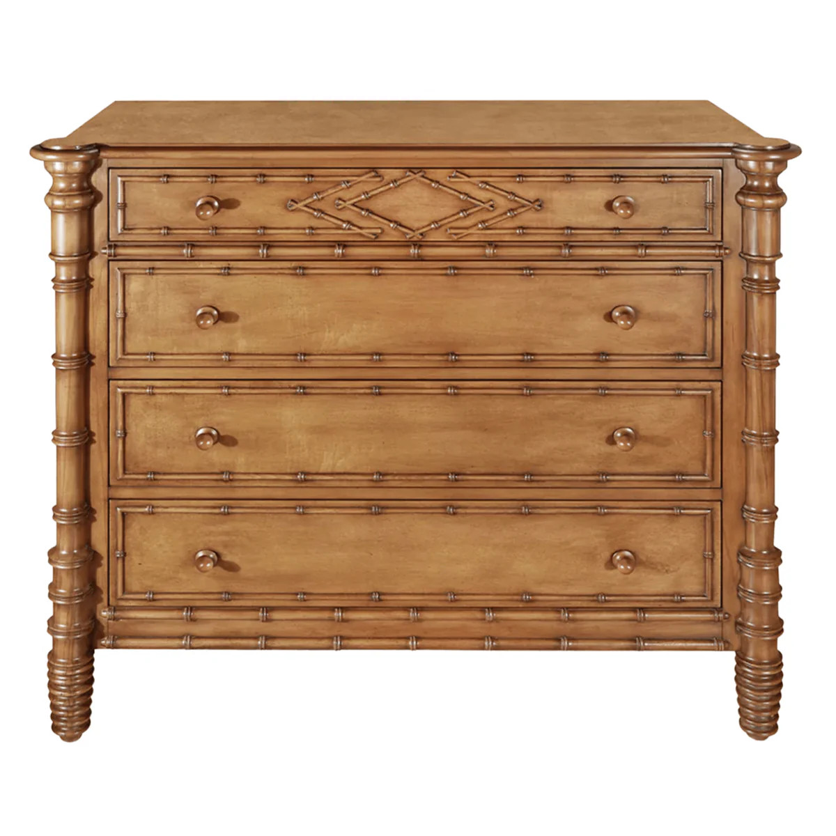Bamboo Four Drawer Chest | The Well Appointed House, LLC