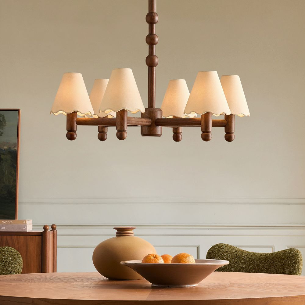 Pierce & Ward 6-Light Wood Chandelier (32") | West Elm (US)