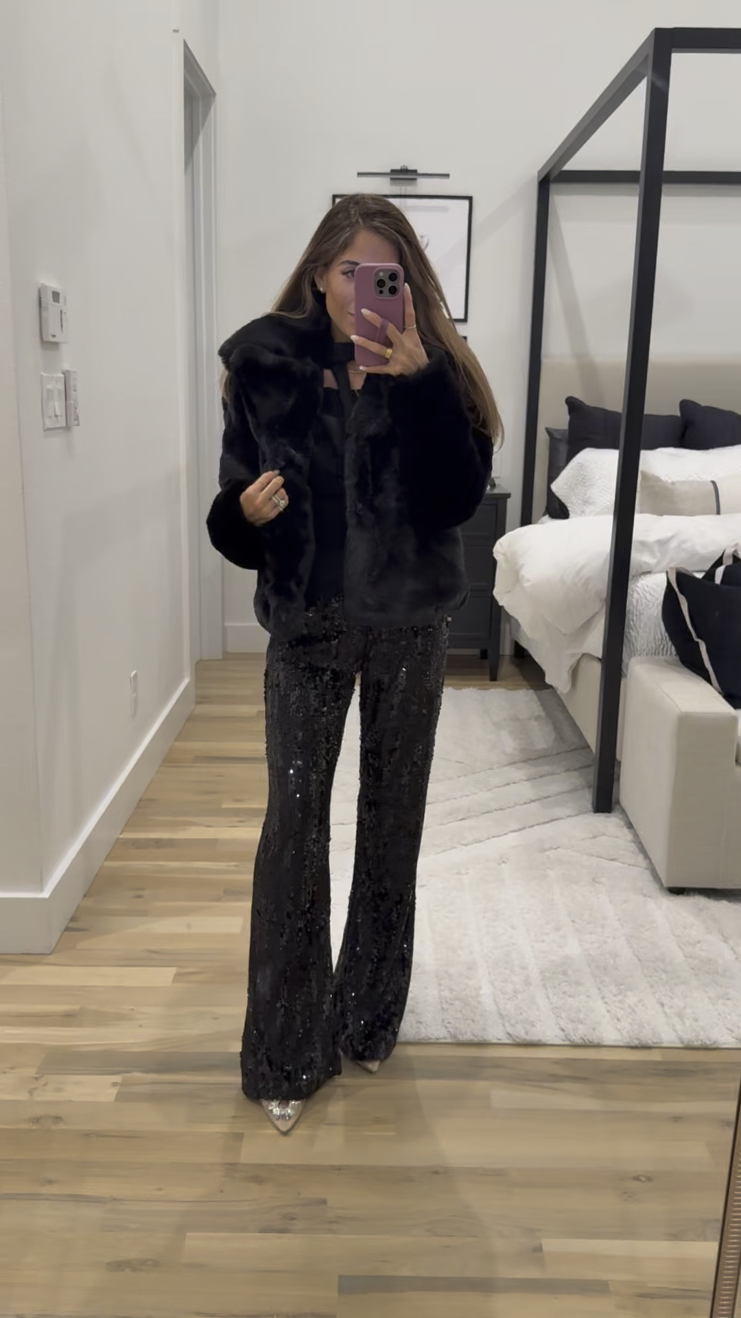 Holiday party outfit sequin pants smallest size Walmart finds 

#LTKgrwm #LTKootd #LTKHoliday